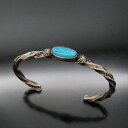 【中古】美品 Arnold Goodluck ナバホ族 バングル ツイスト ターコイズ アーノルドグッドラック ブレスレット メンズ レディース インディアンジ...