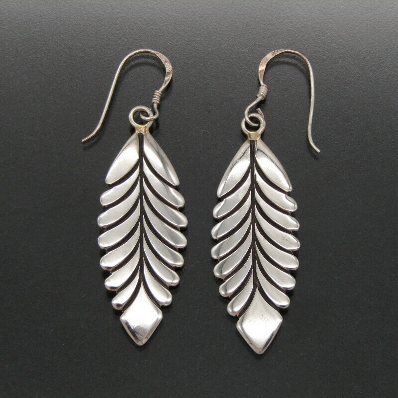 【中古】美品 Steve Yellowhorse ナバホ族 ピアス リーフ SY スティーブイエローホース メンズ レディ..