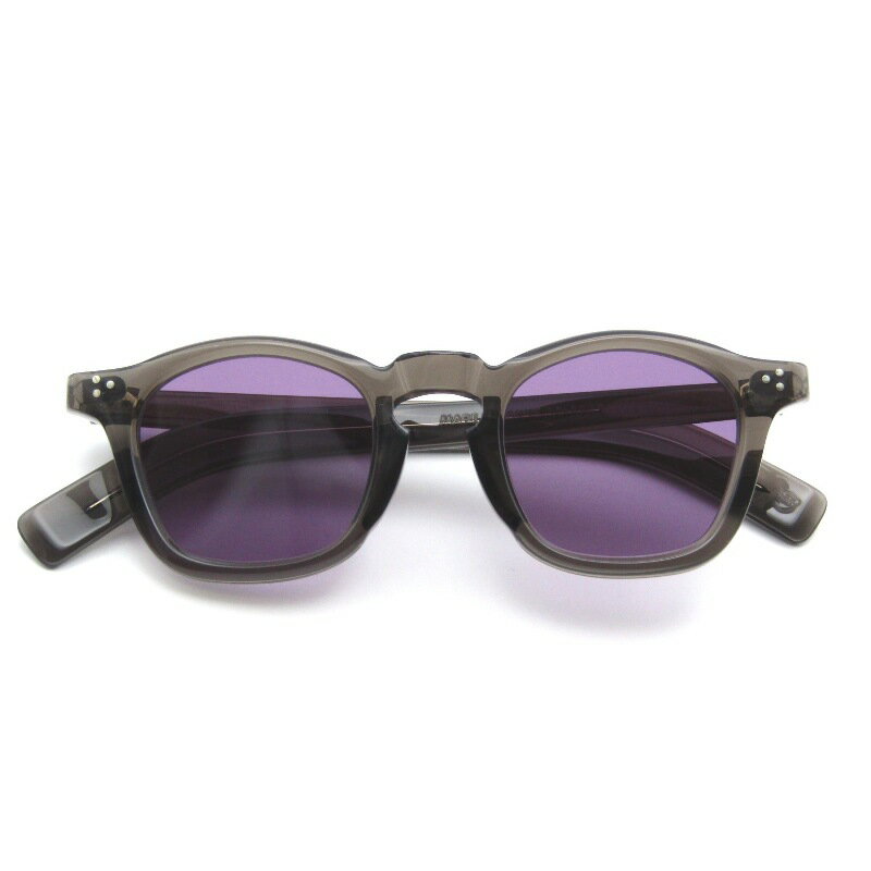 【中古】未使用 guepard ギュパール サングラス gp-05 日本製 パリジャン フレンチウェリントン フラットレンズ gris クリアグレーdark purple メガネ 眼鏡 サングラス 65009130(4.0)
