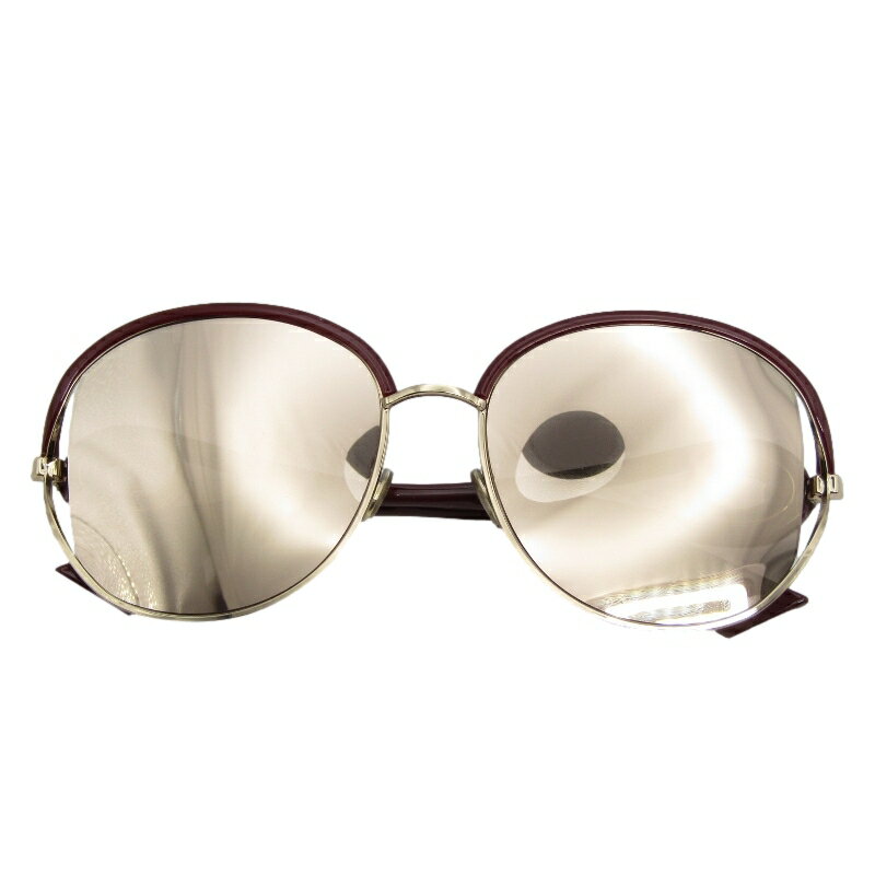 【中古】未使用 DIOR ディオール サングラス DIOR New Volute イタリア製 NOASQ バーガンディ/ゴールド ニューボリュート ゴールドミラー/ブラウン メガネ 眼鏡 54000108