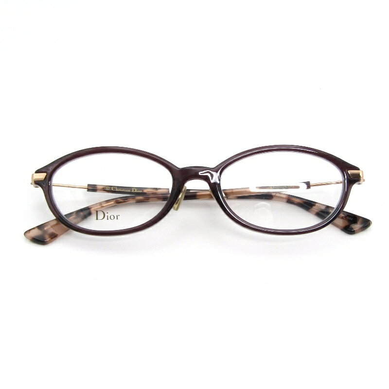 【中古】未使用 DIOR ディオール メガネフレーム DIORessence イタリア製 8F ディオレッセンス オーバル コンビ メガネ 眼鏡 サングラス 54000109