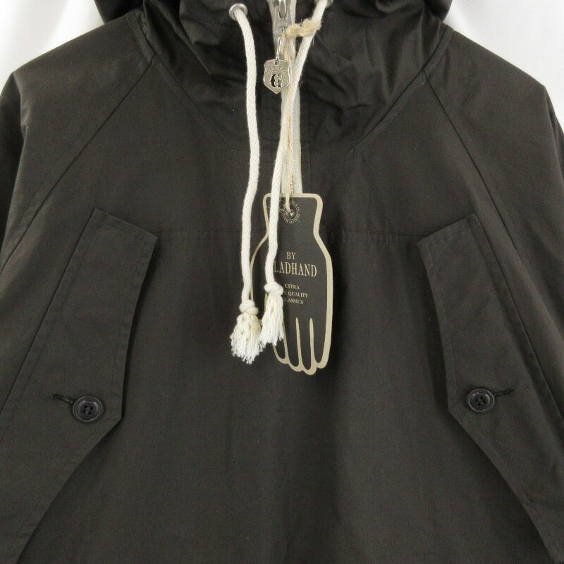 【中古】未使用 BY GLAD HAND グラッドハンド HUNTERS SMOCK PARKA BYGH-24-AW-06 スモックパーカ ジャケット ブラック 黒 XLプルオーバー 日本製 メンズ 71014271