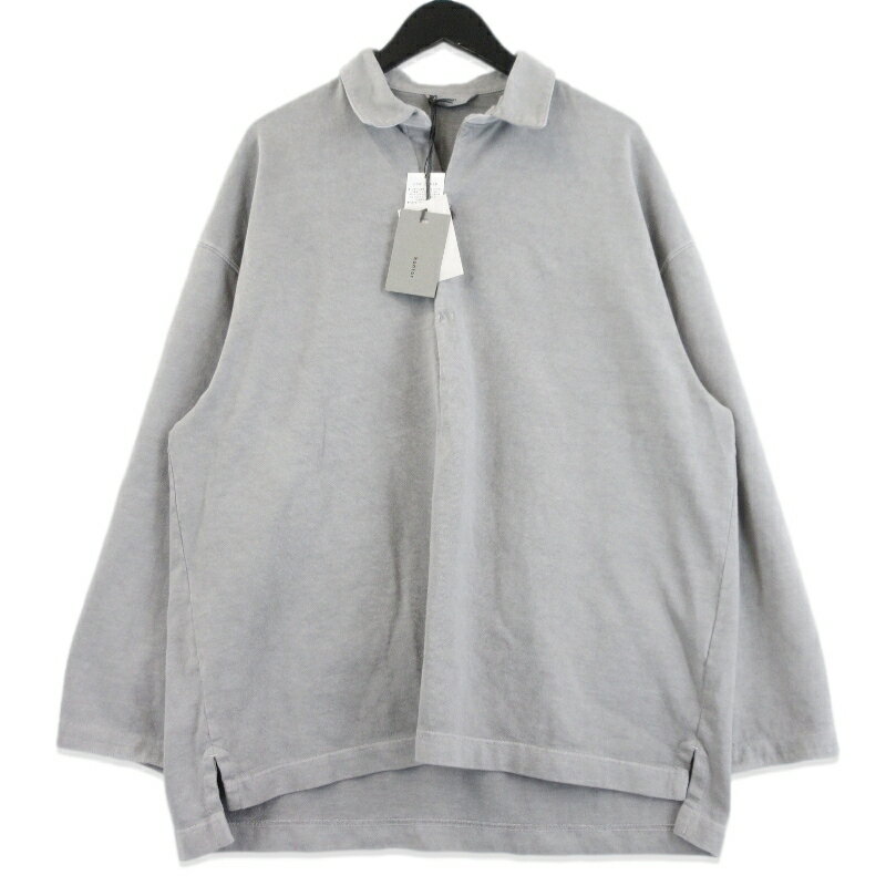 【中古】未使用 kontor コントール Pigment dye Skipper polo shirt KON-CS2253 長袖ポロシャツ ピグメ..