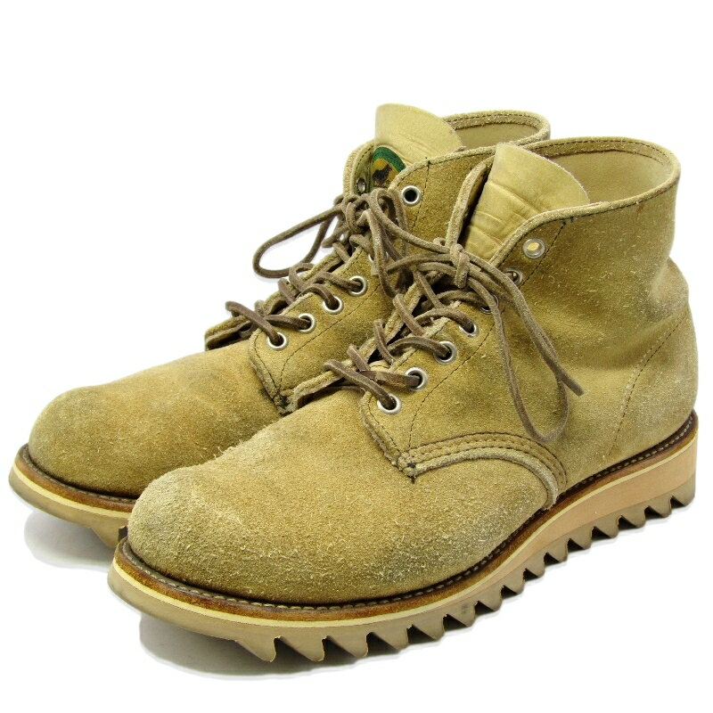 【中古】REDWING レッドウィング US8.5E 26.5cm クラシックラウンド 8167 表半円犬タグ カスタム ホーソーン アビリーン ラフアウト 90年代中期-後期製 アイリッシュセッター ワークブーツ 90s ブーツ 35005029