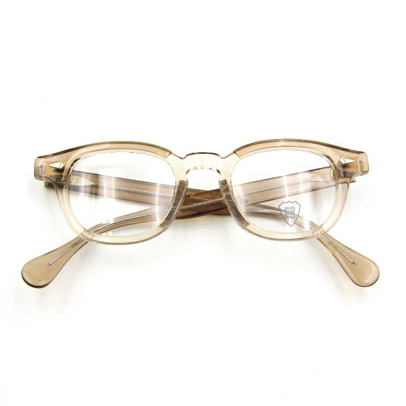 【中古】未使用 JULIUS TART OPTICAL ジュリアスタートオプティカル メガネフレーム AR 44-22 PL-001LP 日本製 エーアール PINK BROWブロウ ボスリントン ボストン/ウェリントン アーネル復刻 サーモントブロー メガネ 眼鏡 サングラス 65009189
