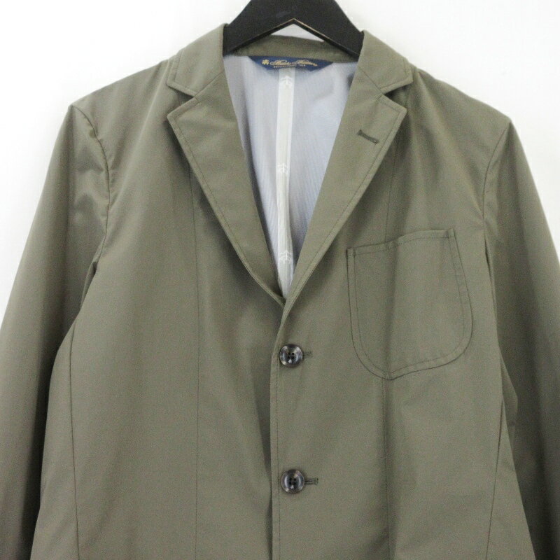 【中古】Brooks Brothers ブルックスブラザーズ 3Bジャケット 19-16-8340 段返り ナイロン シェル オリーブ XS メンズ 99000153