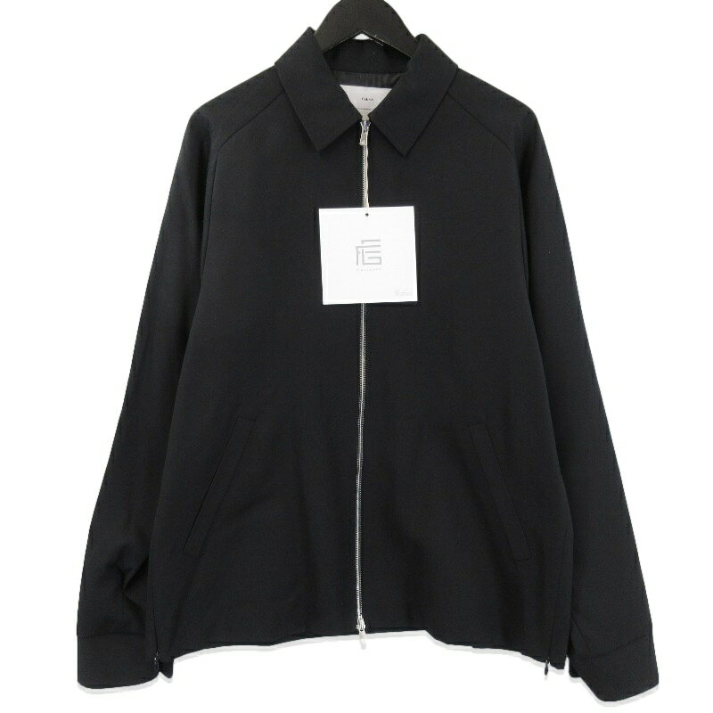 【中古】未使用 FUMITO GANRYU フミトガンリュウ Ventilation Wool Jk Fu13-BL-03 25SS ジップジャケット ブラック 黒 2ウールギャバジン ブルゾンメンズ 71014483
