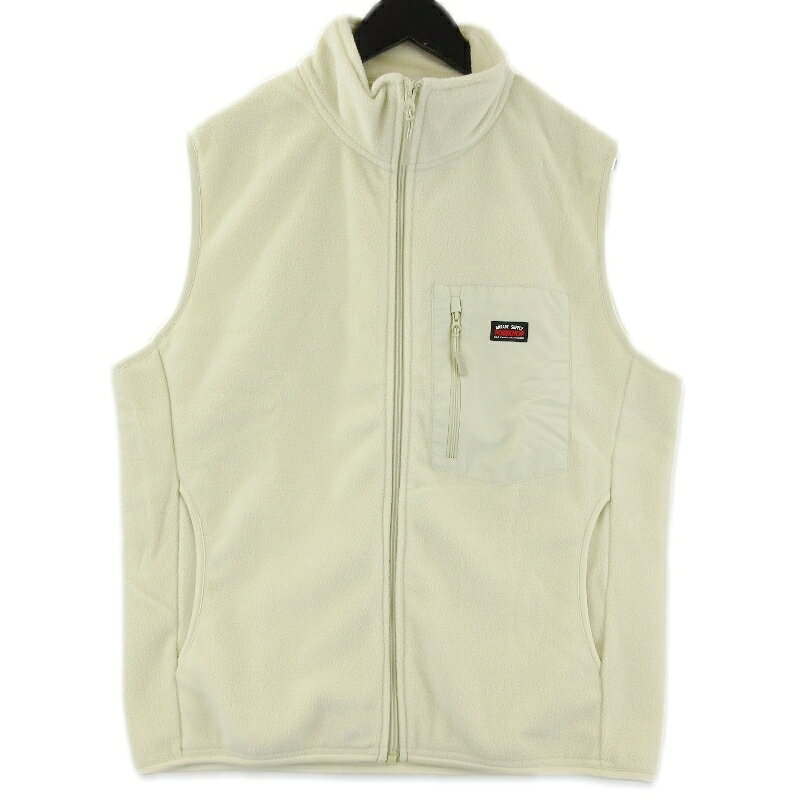 【中古】美品 PORKCHOP GARAGE SUPPLY ポークチョップガレージサプライ フリースベスト PCGS-25-JK02 FLEECE VEST ナチュラル Lメンズ 71014501