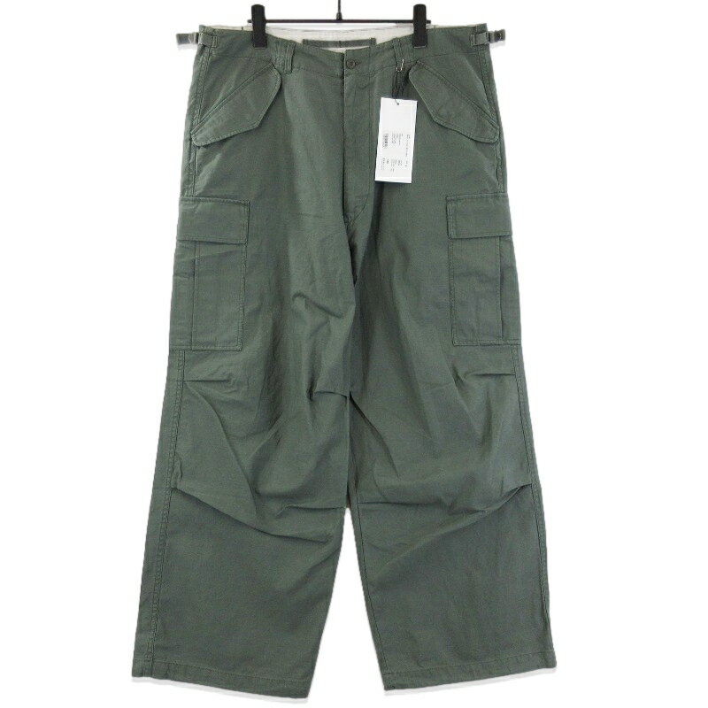 【中古】未使用 FreshService フレッシュサービス BACK SATEEN FIELD PANTS FSC253-40145 カーゴパンツ バックサテン GREEN Lメンズ 71014531