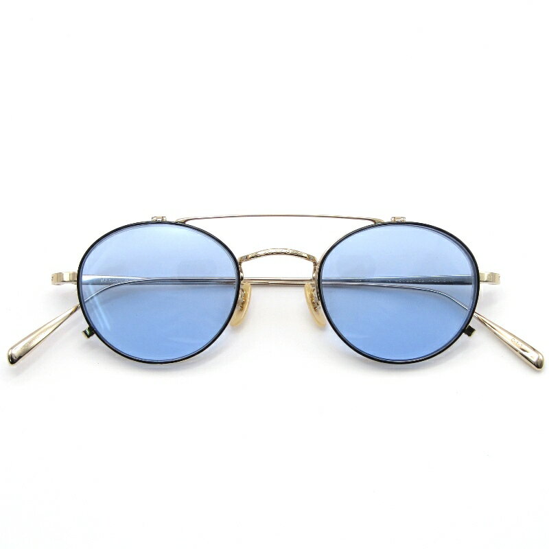 Rakuten - 【中古】美品 BJ CLASSIC COLLECTION BJクラシック サングラス H-301S NT 日本製 PREMIUM ボストン C-1-1 ゴールド/ブラック跳ね上げ複式 ツーブリッジ ダブルブリッジ 七宝リム ライトブルー/デモレンズ メタル メガネ 眼鏡 サングラス 61004430
