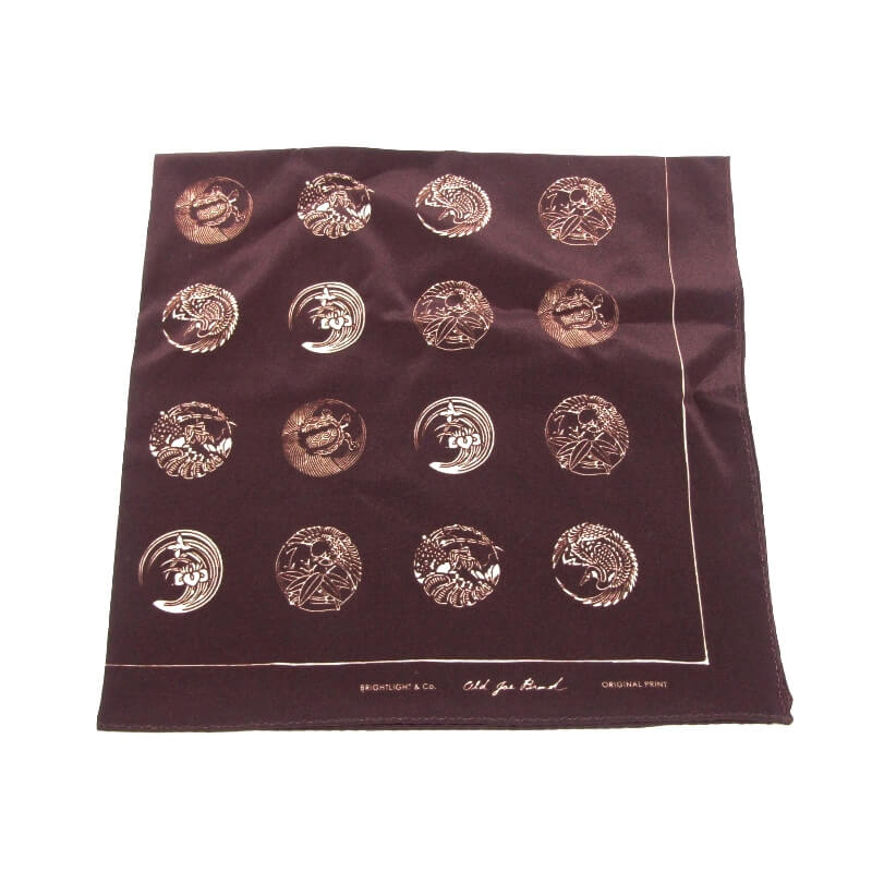 【中古】未使用 OLD JOE&Co. オールドジョー バンダナ シルク 251OJ-AC01 FADED SILK BANDANA ブラウン..