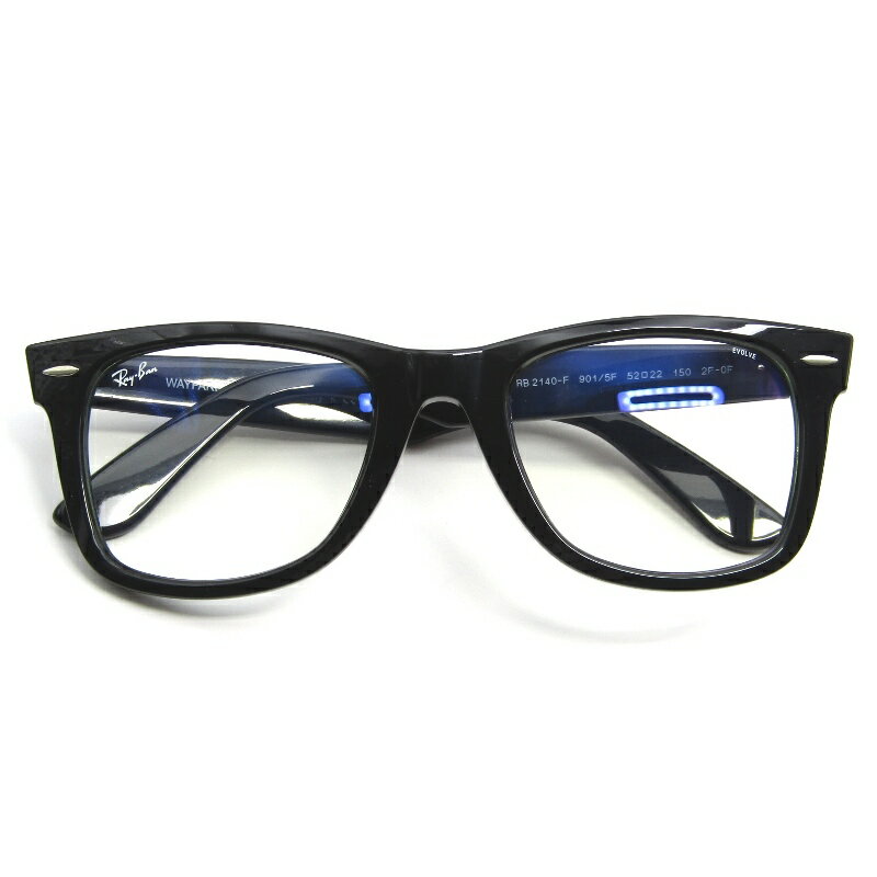 【中古】美品 Ray-Ban レイバン サングラス RB2140-F WAYFARER イタリア製 ウェイファーラー フルフィット 調光 901/5F ブラックウェリントン アジアンフィット クリア/グレー フォトクロミック メガネ 眼鏡 サングラス 65009537