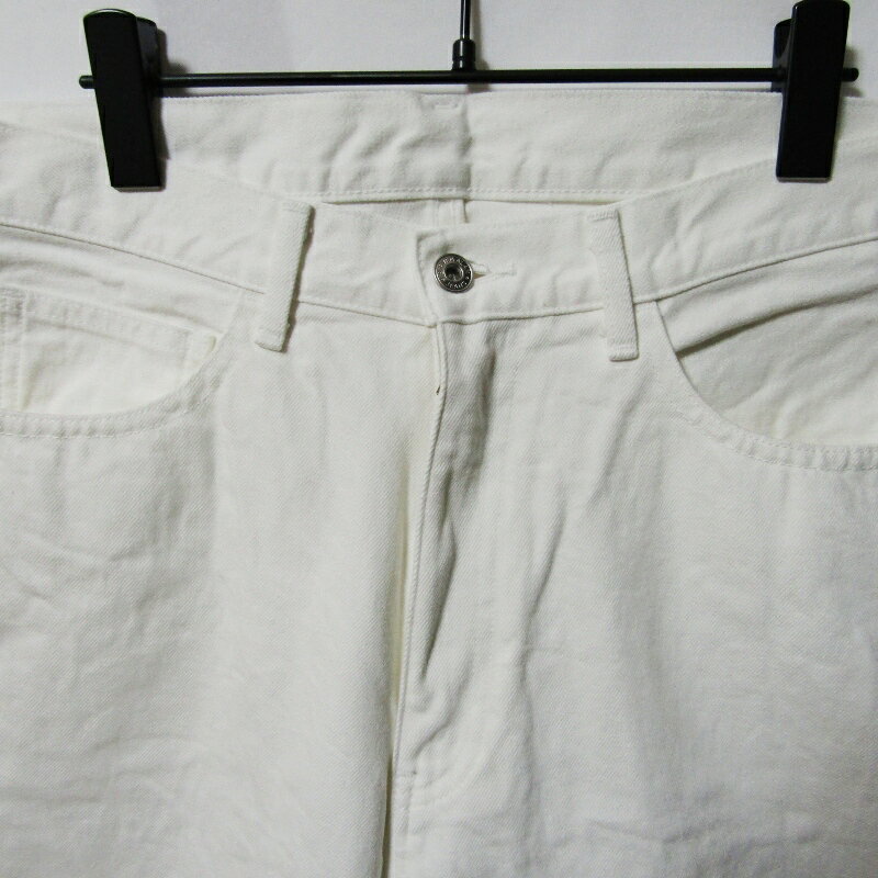 【中古】美品 Steven Alan スティーブンアラン デニムパンツ 8114-246-1020 ホワイト 白 3313．5ozデニム5ポケットバギーテーパードパンツ 日本製 ジップフライメンズ 27112384