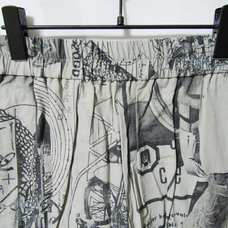 【中古】美品 semoh セモー グラフィックパンツ HTBS-048 イージーパンツ Wide Awake Pants GRAPHIC PANTS ベージュ 1メンズ 27112387