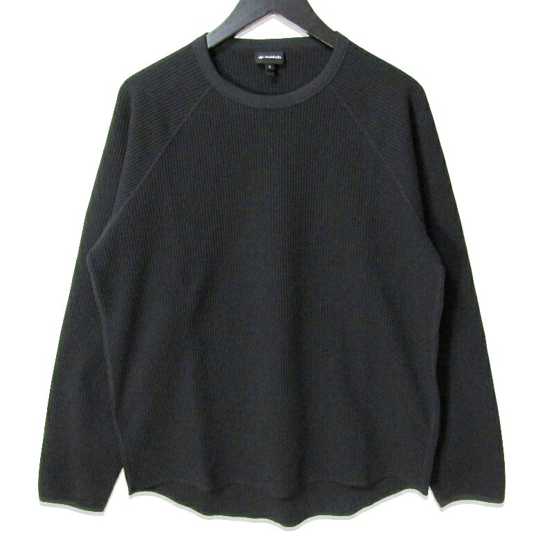 【中古】美品 Goldwin ゴールドウィン ワッフルライト サーマル GM44106 WF Light L/S T-shirt 長袖Tシャツ クルーネック ブラック 黒 2メンズ 27112413