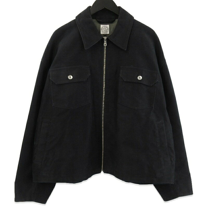 【中古】SIMPLY COMPLICATED シンプリーコンプリケイテッド DRESS BOXY WORK JACKET ワークジャケット コットン 日本製 ブラック 黒 3メンズ 71014734