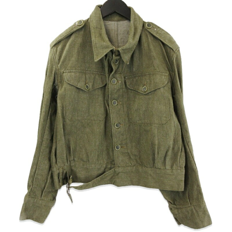 樂天商城 - 【中古】British Army イギリス軍 グリーンデニムジャケット Overalls Denim Blouses バトルドレスジャケット ヴィンテージ オリーブ 8ミリタリー メンズ 71014764
