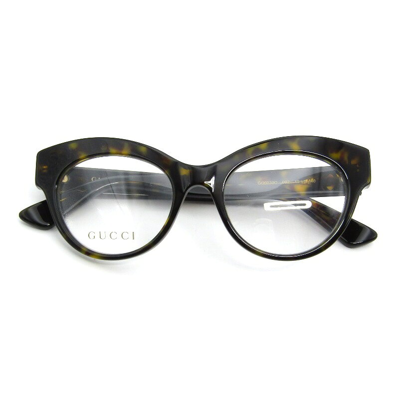 樂天商城 - 【中古】未使用 GUCCI グッチ メガネフレーム GG0030O イタリア製 002 ブラウンハバナ キャットアイ USフィット タイガー インターロッキングG メガネ 眼鏡 サングラス 54000307