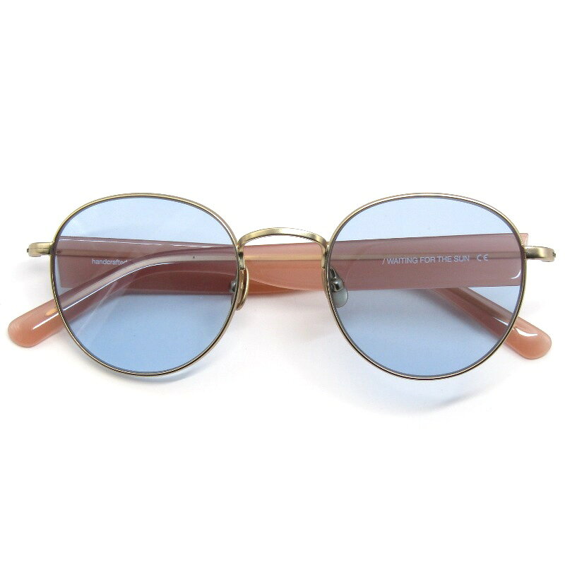 樂天商城 - 【中古】未使用 WAITING FOR THE SUN ウェイティングフォーザサン サングラス LOLA フランス製 ローラ E22 テラコッタ/マットゴールドボストン コンビ バイオアセテート ライトブルー メタル メガネ 眼鏡 サングラス 61004597