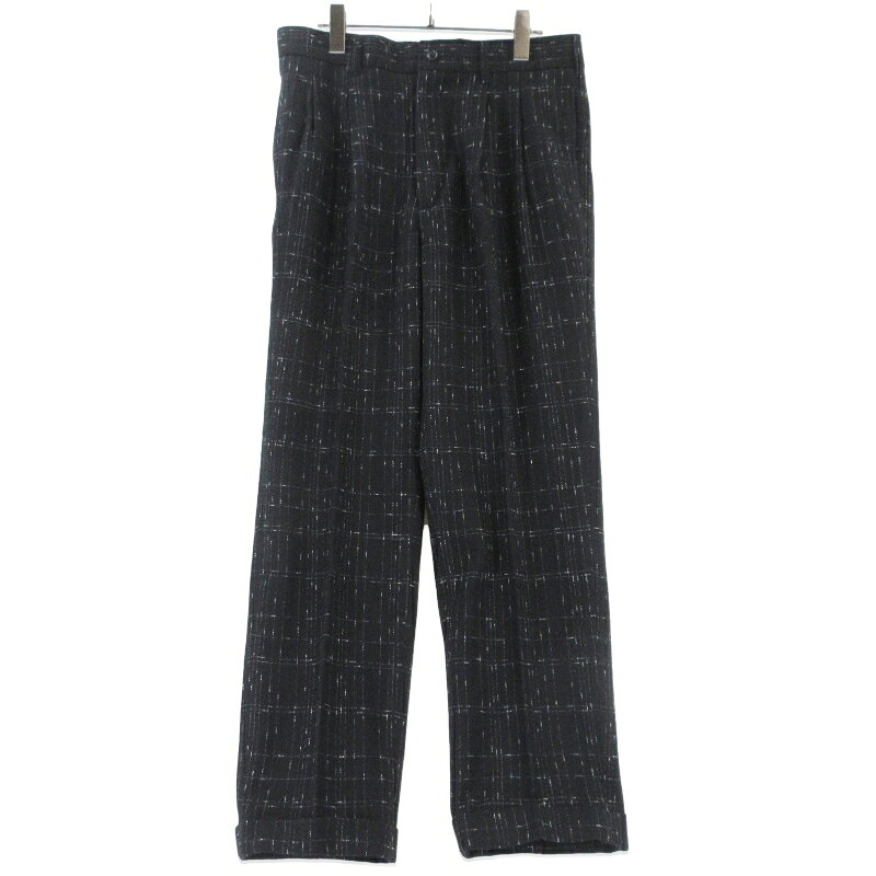 樂天商城 - 【中古】未使用 NEEDLES ニードルズ 2タック トラウザー PU115 24AW Tucked Trouser W/N Plaid Cloth ブラック 黒 M メンズ 99000303