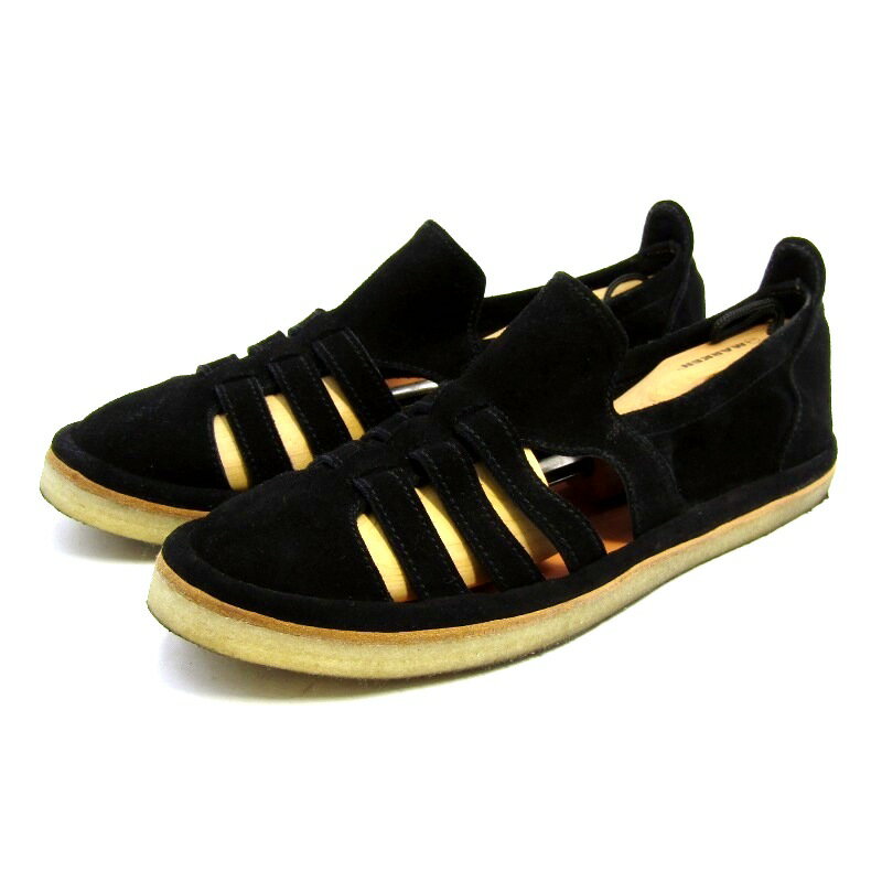 樂天商城 - 【中古】SINGH AND SON シンアンドサン 9 グルカサンダル スエード MADRAS SANDAL DOUBLE CREPE SOLE クレープソール マドラス ブラック 黒 BLACK サンダル 35005205