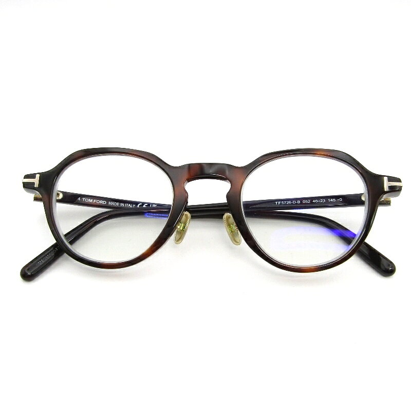 ARMANI - 【中古】TOM FORD トムフォード メガネフレーム TF5726-D-B イタリア製 052 ダークハバナ/ゴールド 度入り クラウンパント 日本企画 メガネ 眼鏡 サングラス 54000330