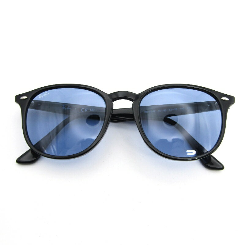 Rakuten - 【中古】Ray-Ban レイバン サングラス RB4259-F 中国製 601/80 ブラック ボスリントン フルフィット ボストン/ウェリントン WASHED LENSES ブルー メガネ 眼鏡 54000337