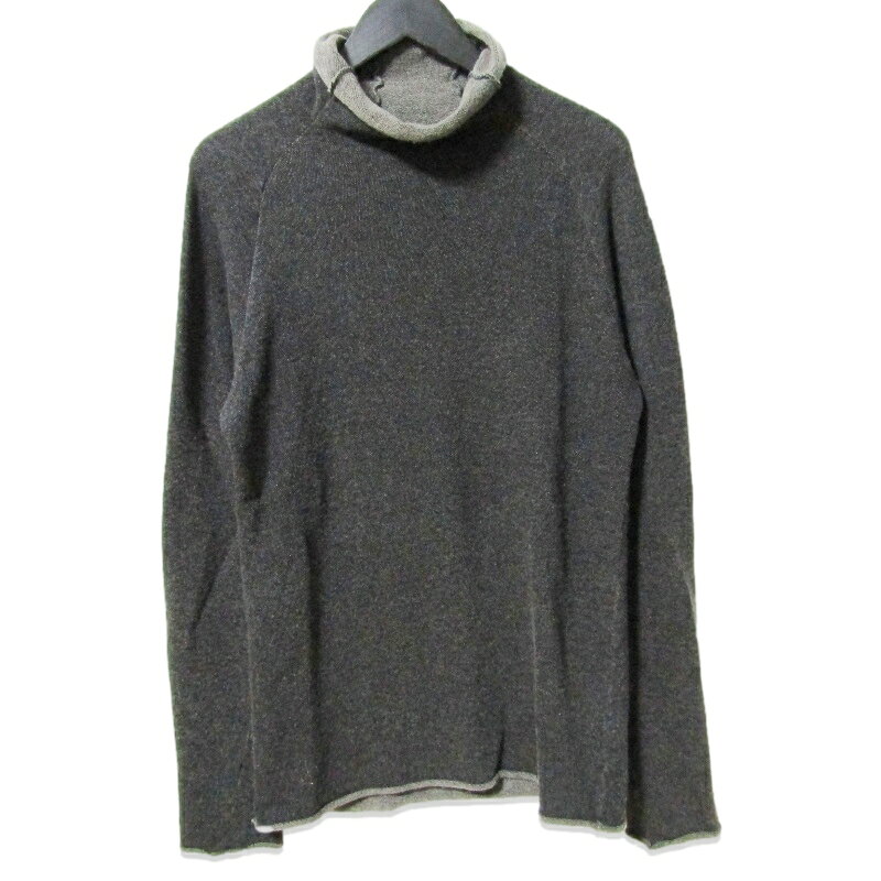 樂天商城 - 【中古】ware ウェア ハイネックプルオーバー カシミヤ混 日本製 ラグランスリーブ 長袖Tシャツ チャコールグレー Fメンズ 27112676