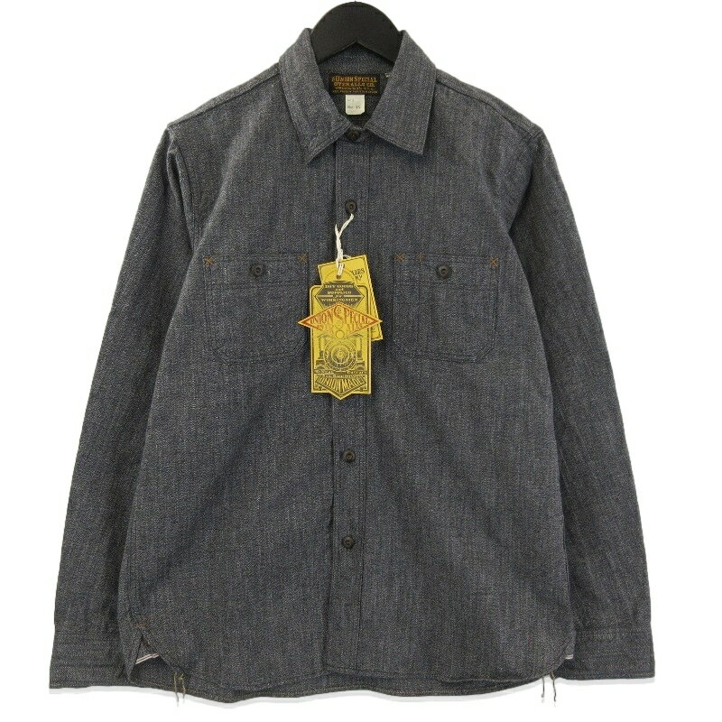 【中古】未使用 FREEWHEELERS フリーホイーラーズ NEAL SHIRT BLACK PEPPER CHAMBRAY 2513103 長袖シャンブレー...
