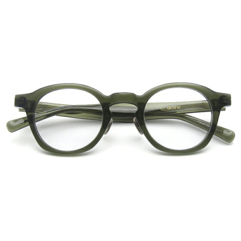 【中古】kearny カーニー サングラス dearie 日本製 ディアリー セルロイド ボストン clear greenライトグレー メガネ 眼鏡 サングラス 65009782