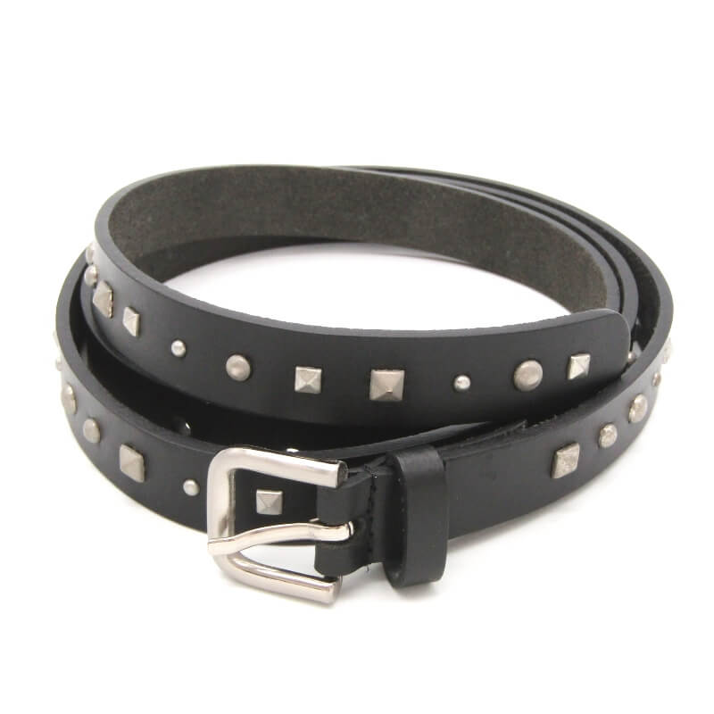 樂天商城 - 【中古】美品 SOPHNET. ソフネット ベルト スタッズ SOPH-202106 20SS ナロー STUDS BELT 5穴 ブラック 黒 レザー 28011945