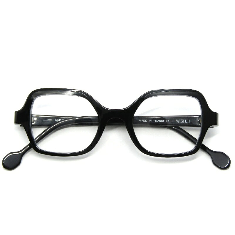 樂天商城 - 【中古】未使用 ANNE ET VALENTIN アンバレンタイン メガネフレーム I WISH フランス製 アイウィッシュ 多角形/スクエア 1 ブラック メガネ 眼鏡 サングラス 61004829