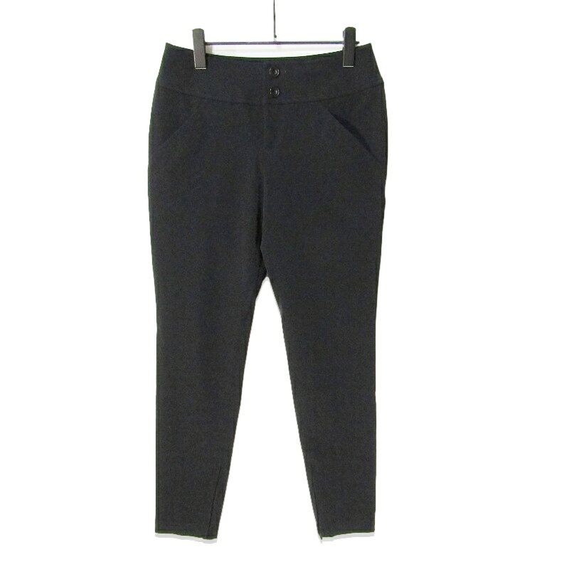 【中古】ISSEY MIYAKE イッセイミヤケ テーパードトラウザーズ IM21FF029 裾ジップ ストレッチ レディース ウィメンズ ブラック 黒 1レディース 27112854
