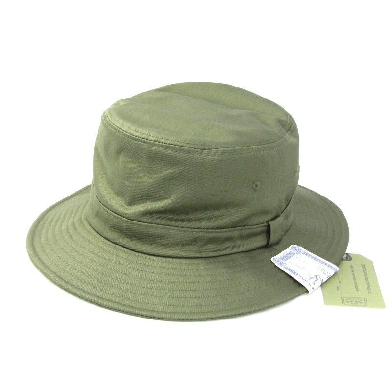 樂天商城 - 【中古】未使用 THE H.W.DOG&CO. ドッグアンドコー バケットハット D-01005 WEST POINT BUCKET HAT ウエストポイント チノ オリーブ 36 コットン 日本製 帽子 90010124