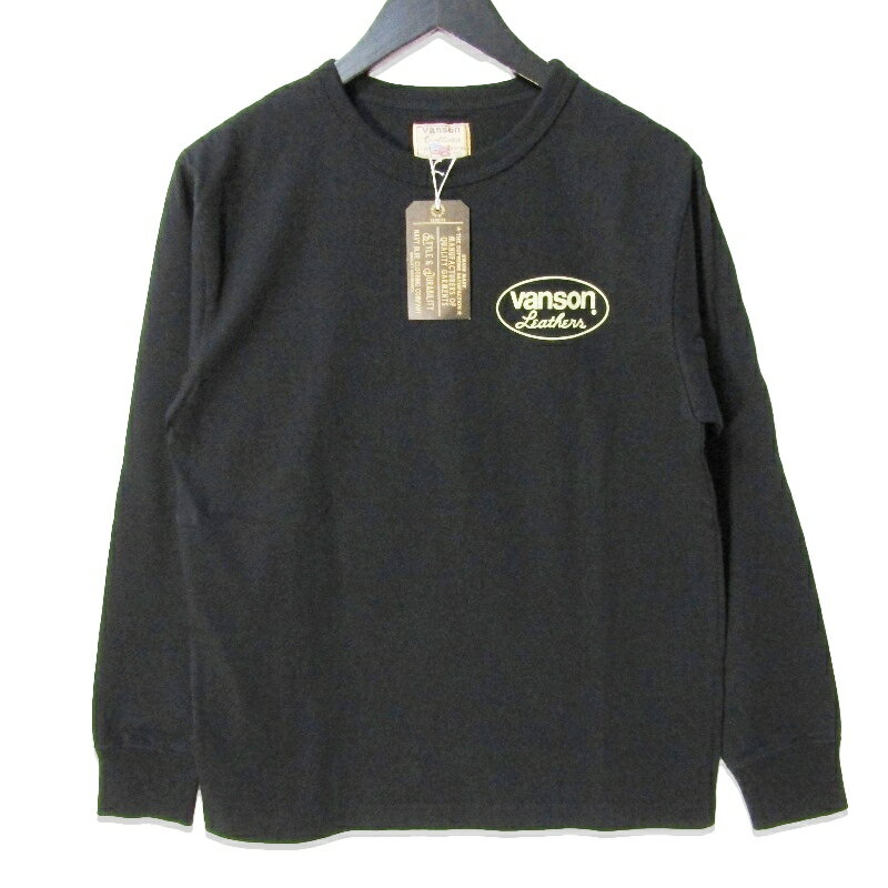樂天商城 - 【中古】未使用 vanson バンソン 長袖Tシャツ 884V180 CUSTOMS Pt. LONG SLEEVE TEE プリント 日本製 ブラック 黒 Mメンズ 27112867