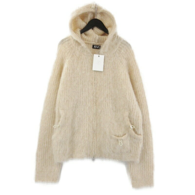 Rakuten - 【中古】未使用 FAF エフエーエフ MOHAIR HOODIE 3341302 モヘアフーディー ジップジャケット ジップパーカー ECRU 3メンズ 71015186