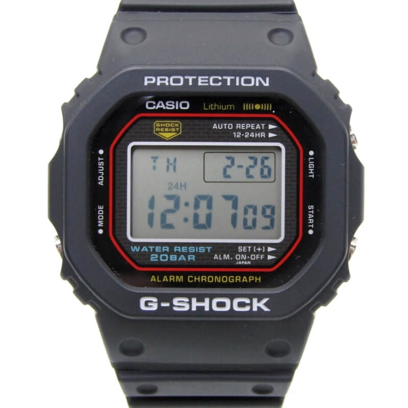 樂天商城 - 【中古】CASIO G-SHOCK Gショック DW-5000R-1AJF ORIGIN 3576 初代復刻モデル スクリューバック デジタル スクエア 日本製 ブラック 黒 カシオ 腕時計 28012029