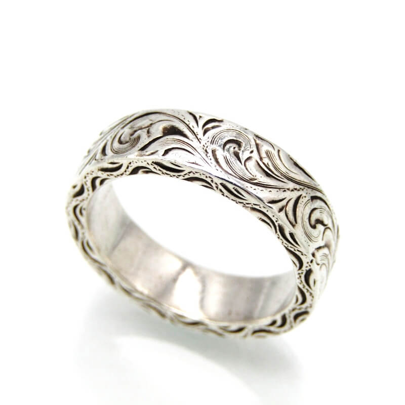 樂天商城 - 【中古】D.E.OSCAR ディーイーオスカー リング HAND ENGRAVED RING FUNNY 手彫り ハンドエングレイブド SV925 18号 シルバー 28012048