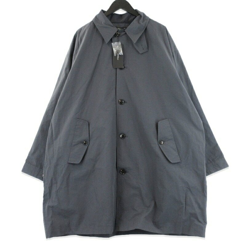 樂天商城 - 【中古】未使用 UPSCAPE AUDIENCE アップスケープオーディエンス ステンカラーコート AUD7356 綿ナイロン高密度ポプリン ブラック 黒 L M-51 モッズ SUMIKURO メンズ 70017524