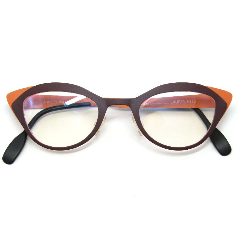 樂天商城 - 【中古】未使用 ANNE ET VALENTIN アンバレンタイン メガネフレーム LAUREN フランス製 ローレン フォックス A115 ブラウン/オレンジシートメタル メタル メガネ 眼鏡 サングラス61004932