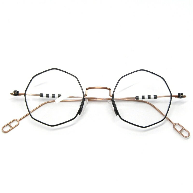 【中古】未使用 ANNE ET VALENTIN アンバレンタイン メガネフレーム HOWI 日本製 ハウイ 21A42 アンティークゴールド/ブラックオクタゴ...