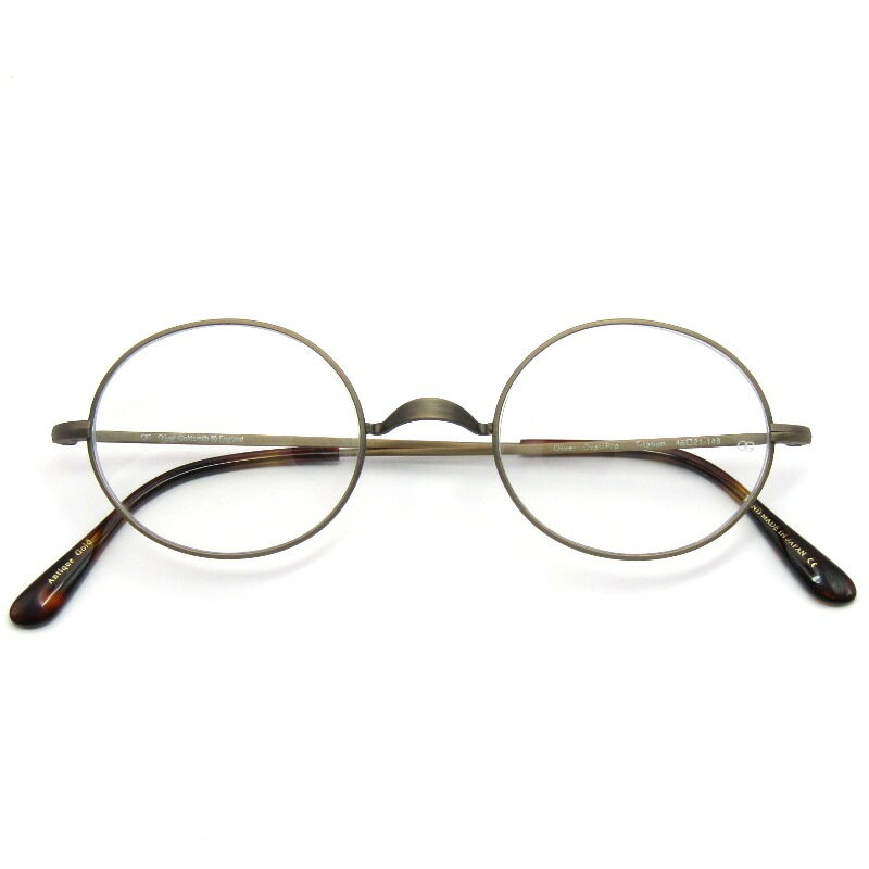 樂天商城 - 【中古】未使用 OLIVER GOLDSMITH オリバーゴールドスミス メガネフレーム Oval/Pro 46 日本製 オーバル プロ Antique Gold一山ブリッジ メタル メガネ 眼鏡 サングラス 61004971
