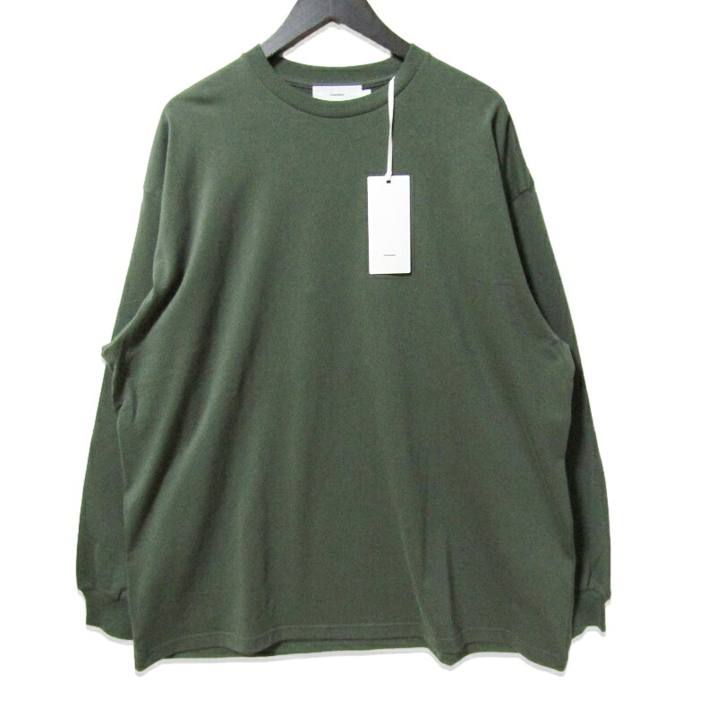 樂天商城 - 【中古】未使用 Graphpaper グラフペーパー Tri Spun Cotton L/S Oversized Tee GM253-70305 長袖Tシャツ 無地 グリーン 2メンズ 27113027