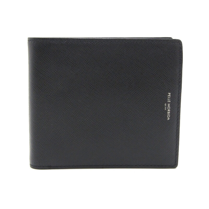 Rakuten - 【中古】PELLE MORBIDA ペッレモルビダ 二つ折り財布 BA304 バルカ Barca コンパクトウォレット 牛革 小銭入れ付き ブラック 黒 レザー 28012112
