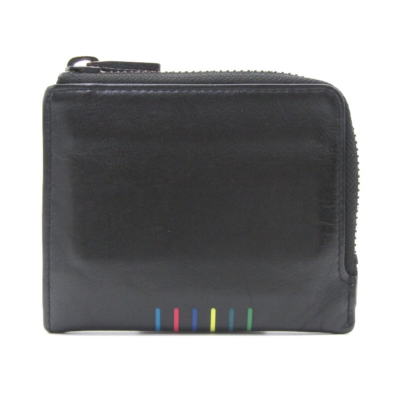 樂天商城 - 【中古】Paul Smith ポールスミス ミニ財布 BYP022 L字ファスナー 小銭入れ コインケース ブラック 黒 レザー 28012124