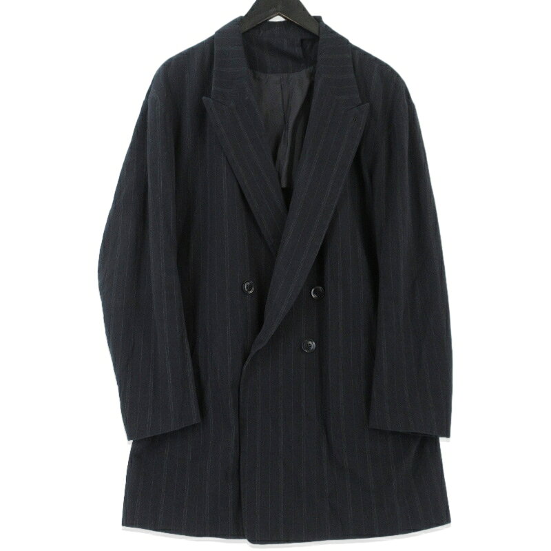 樂天商城 - 【中古】Y’s ワイズ テーラードジャケット YD-J01-010 21SS C/STRIPE BIG TAILORED JACKET ダブルブレスト レディース ブラック 黒 1 ウィメンズ 日本製 99000522