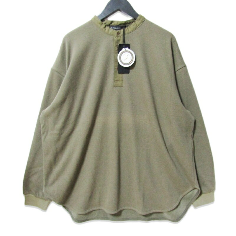 Rakuten - 【中古】未使用 UPSCAPE AUDIENCE アップスケープオーディエンス 長袖Tシャツ AUD6469 ボンバーヒート ハニカム オリーブ Lヘンリーネックメンズ 27113048