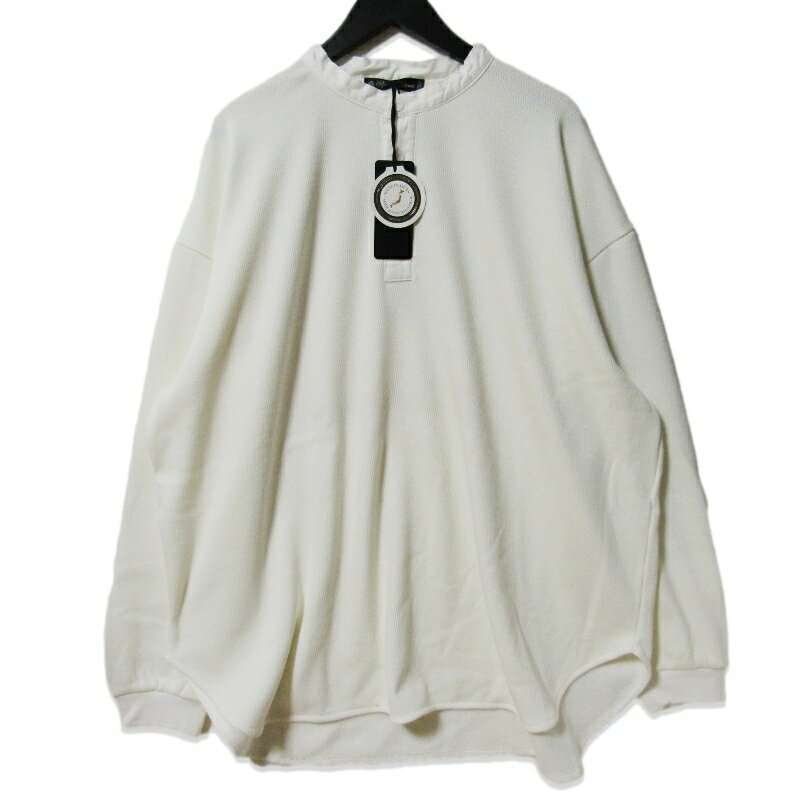 樂天商城 - 【中古】未使用 UPSCAPE AUDIENCE アップスケープオーディエンス 長袖Tシャツ AUD6469 ボンバーヒート ハニカム ホワイト 白 XLヘンリーネックメンズ 27113053