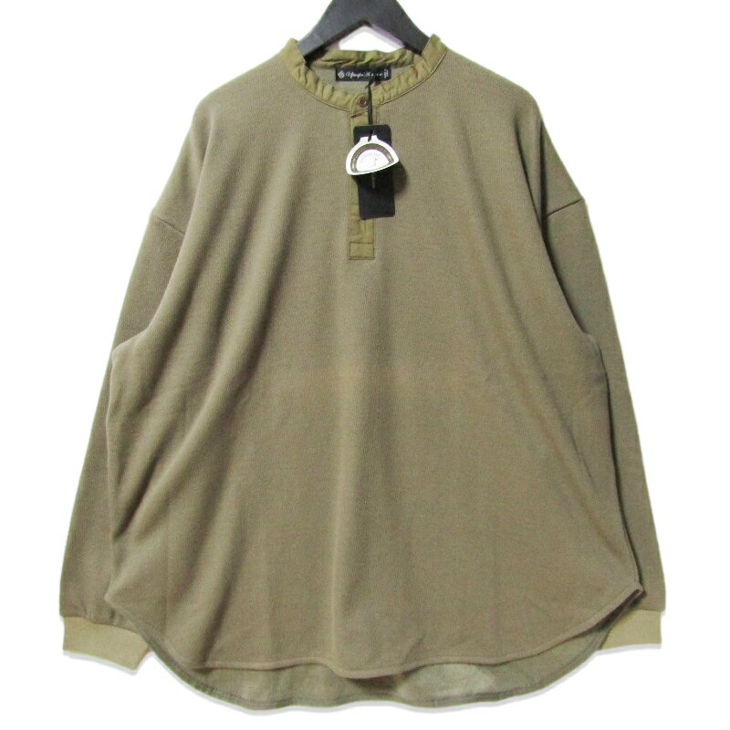 Rakuten - 【中古】未使用 UPSCAPE AUDIENCE アップスケープオーディエンス 長袖Tシャツ AUD6469 ボンバーヒート ハニカム オリーブ XLヘンリーネックメンズ 27113054