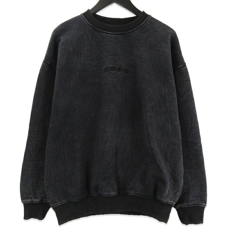 樂天商城 - 【中古】美品 Fucking Awesome ファッキンオーサム Little Stamp Snow Wash Crew スウェット 刺繍 ウォッシュ加工 ブラック 黒 Lメンズ 71015282